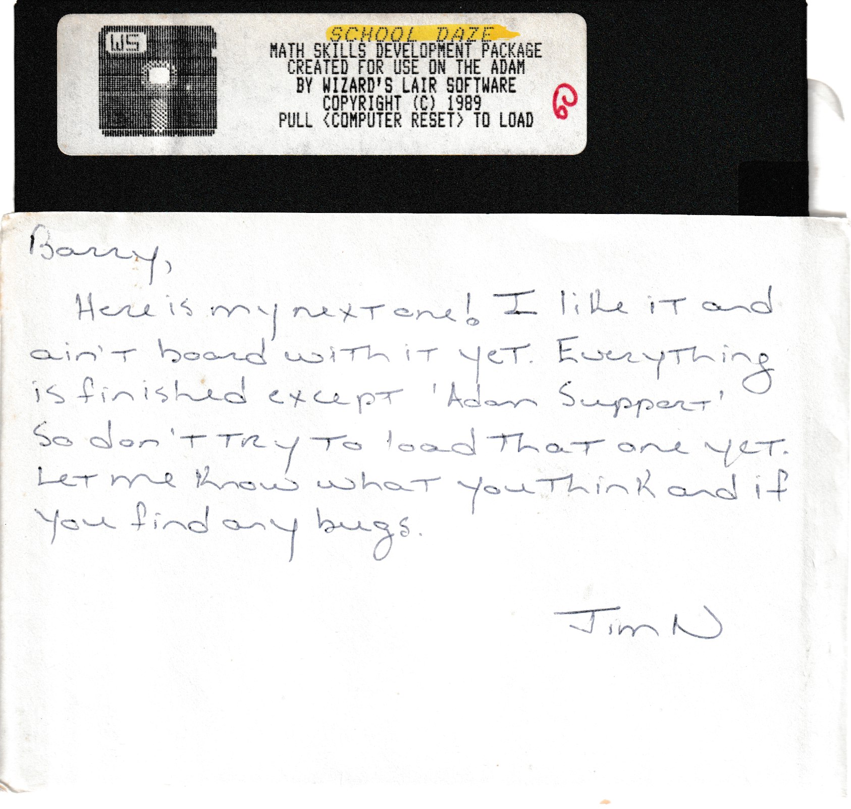 School Daze Floppy Disk